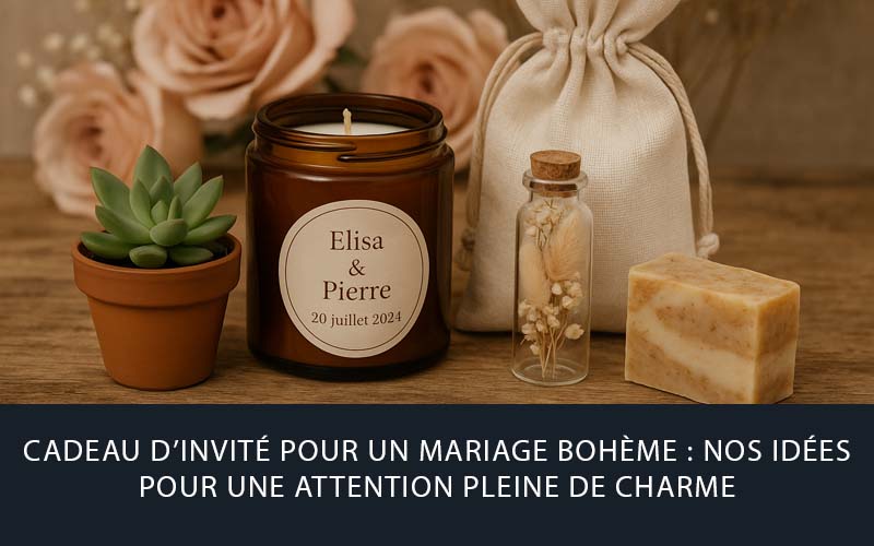 Cadeau d’invité pour un mariage bohème : nos idées pour une attention pleine de charme