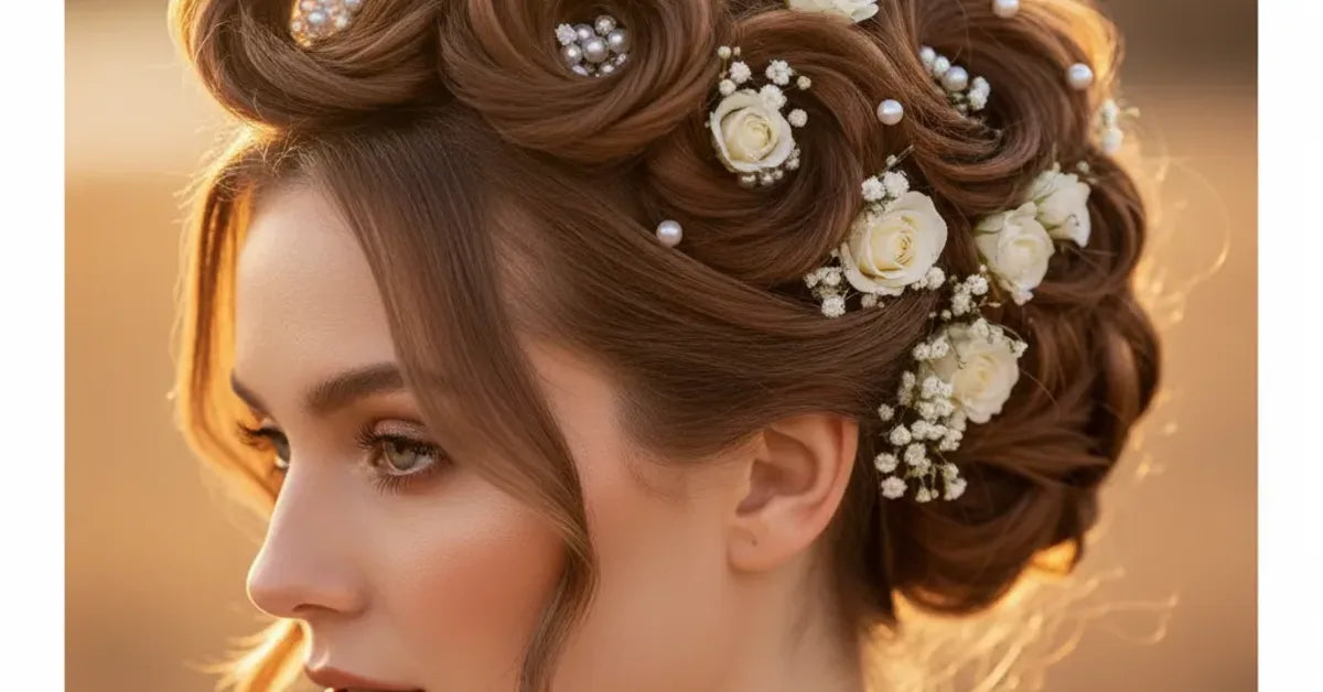 Tendance coiffure mariage 2026 mariée avec couronne de fleurs et look romantique chic