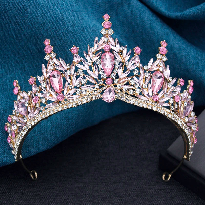 Couronne Mariage Baroque Isaure Doré Rose