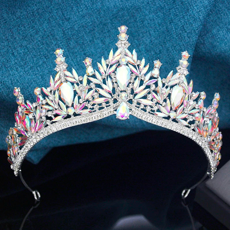 Couronne Mariage Baroque Isaure Argenté Irisé