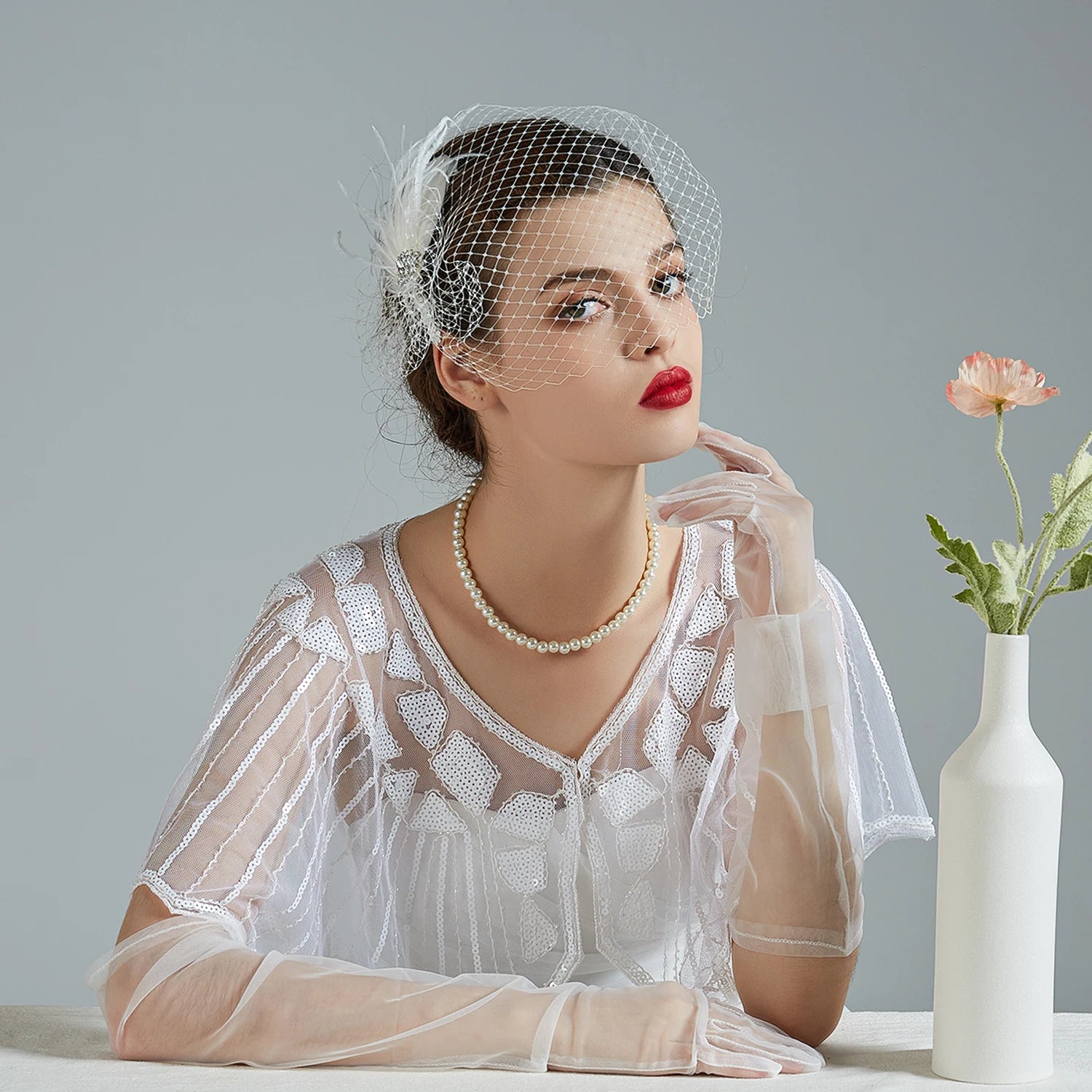 Voile de mariée court