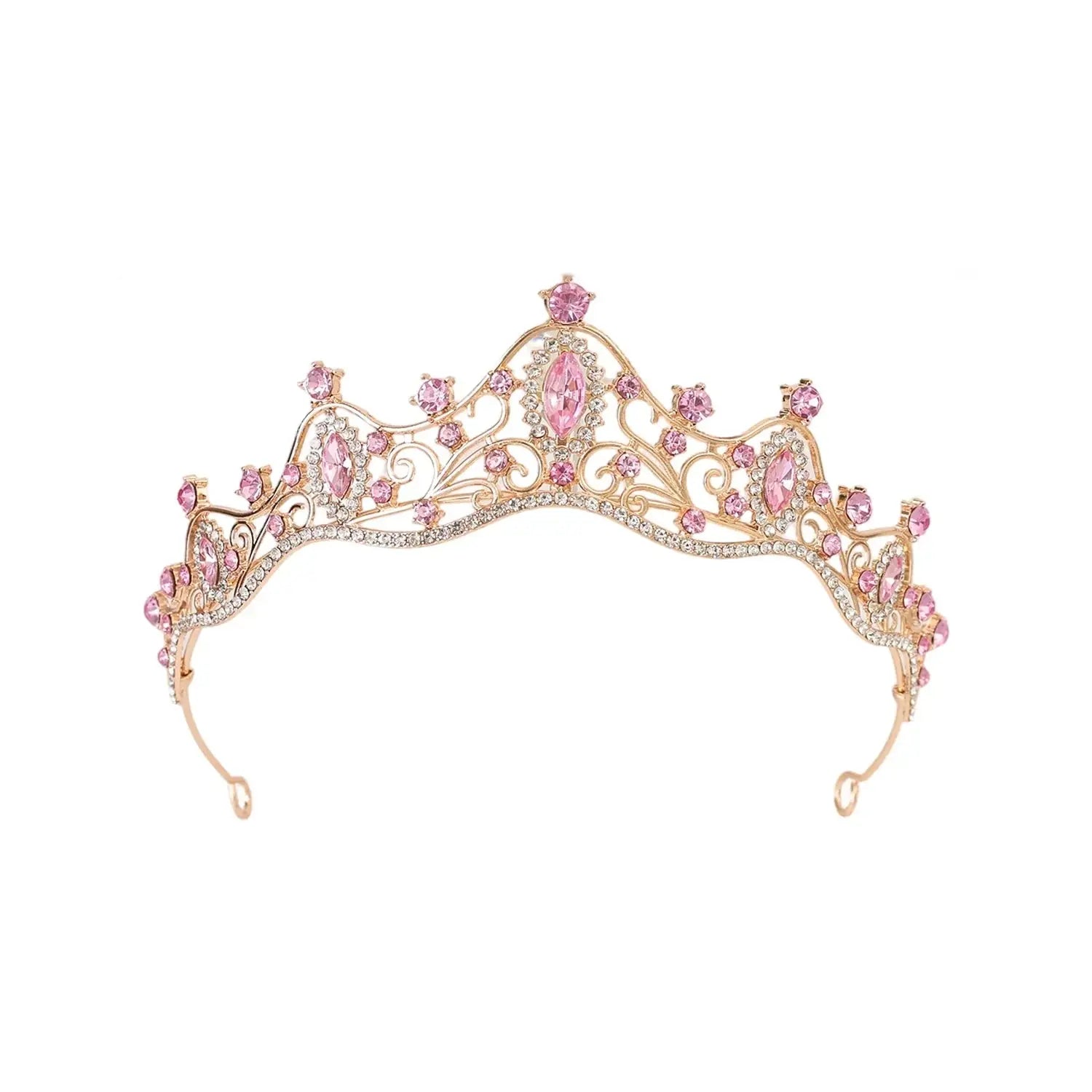 Diadème Mariage Albane Doré Rose