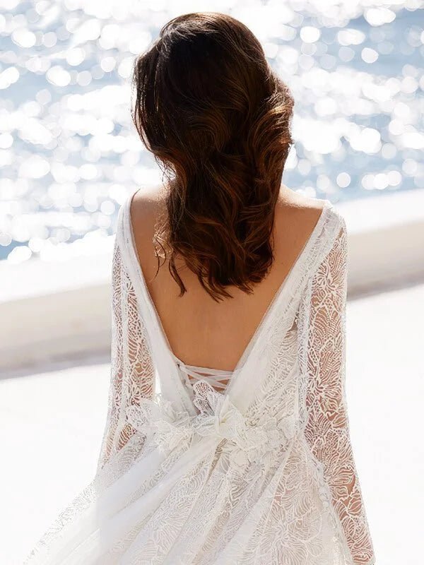 Boho Robes Mariage Plage Robe Dentelle