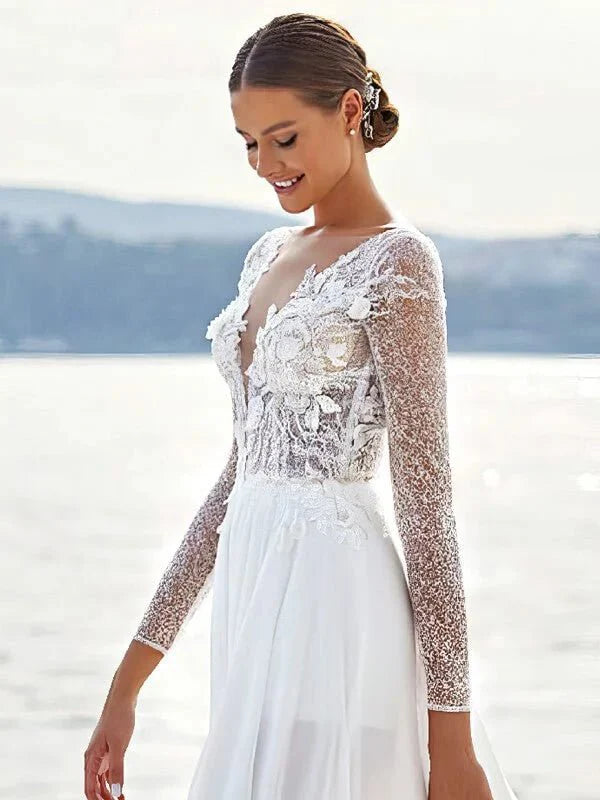 Chic Bohème Robe de Mariage, vue de dos, détails et finitions