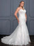Robe de Mariée Bustier Femme Ronde, vue de face, sur mesure du 44 au 68