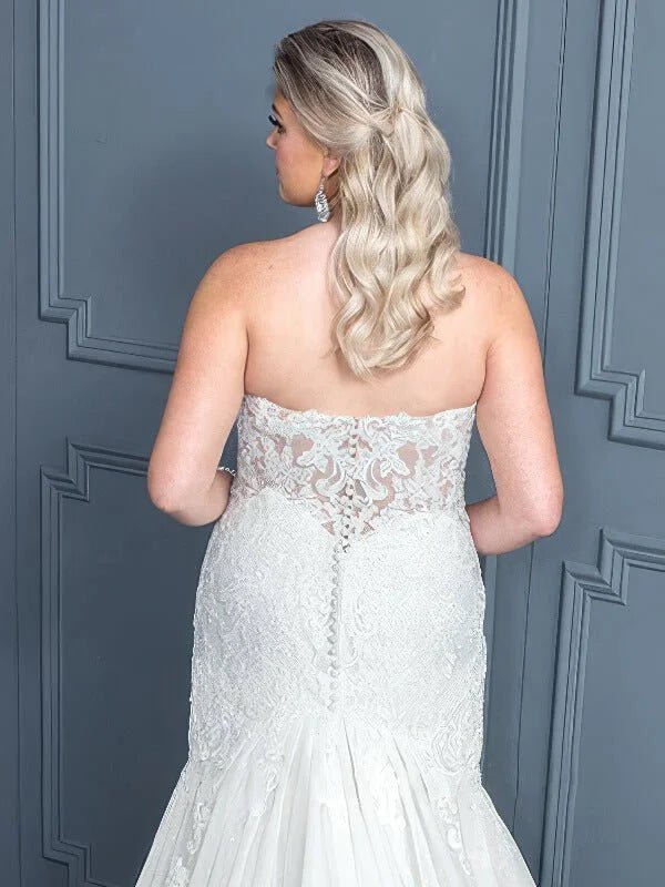 Robe de Mariée Bustier Femme Ronde