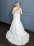 Robe de Mariée Bustier Femme Ronde - Vue de côté