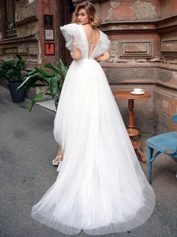 Robe de Mariée Champêtre Chic Tulle - Vue de côté