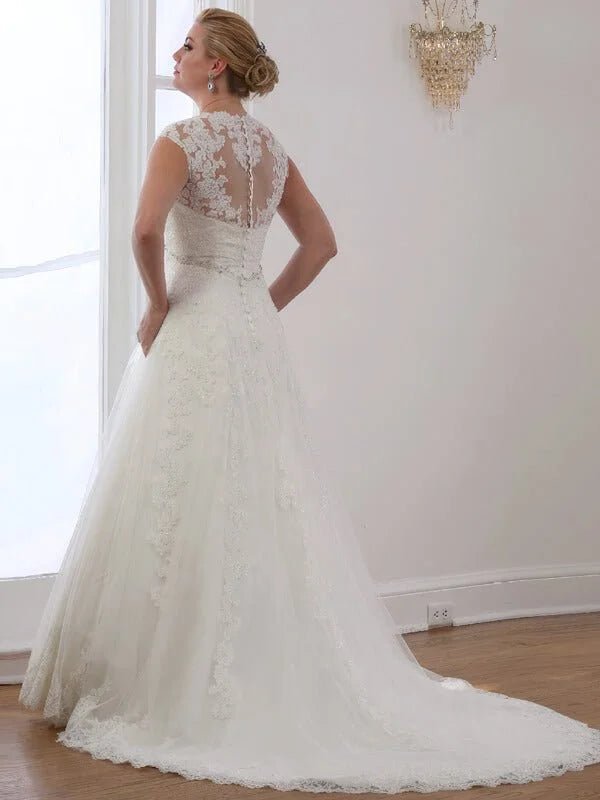 Robe de Mariée Vintage Curvy - Vue de côté