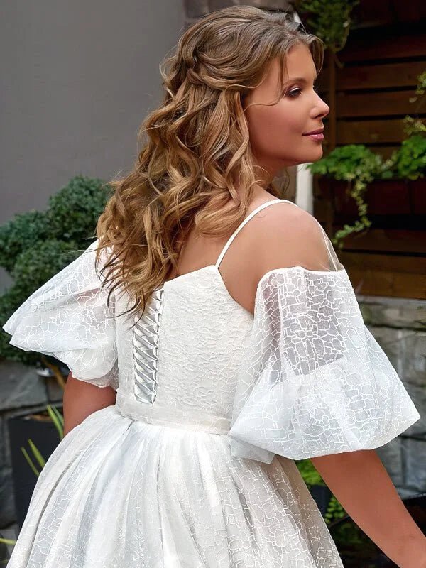 Robe de Mariée Courte pour Femme Ronde et Petite - Détail du tissu
