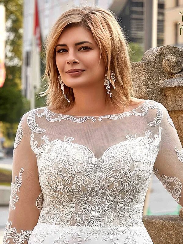 Robe de Mariée en Mousseline Grande Taille