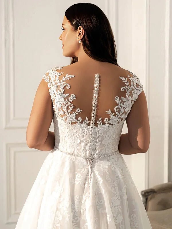 Robe de mariée femme ronde - Détail du tissu