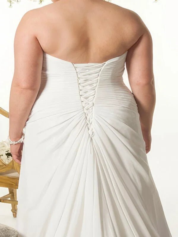 Robe de Mariée Fluide Grande Taille - Détail du tissu