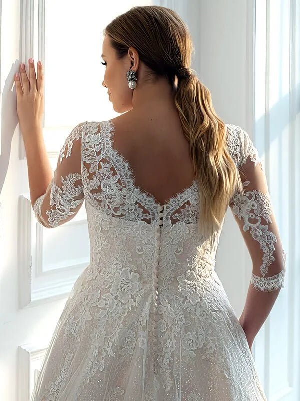 Robe de mariage grande taille champetre