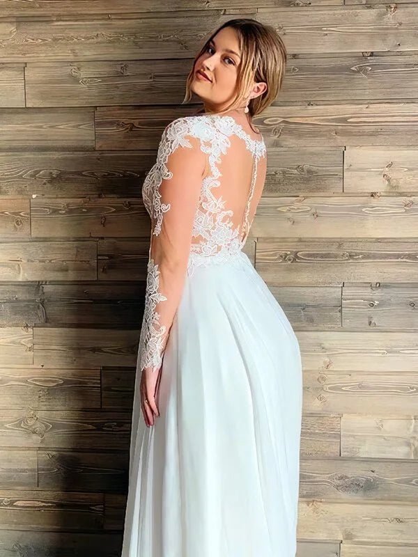 Robe de mariée grande taille dentelle - Vue de dos