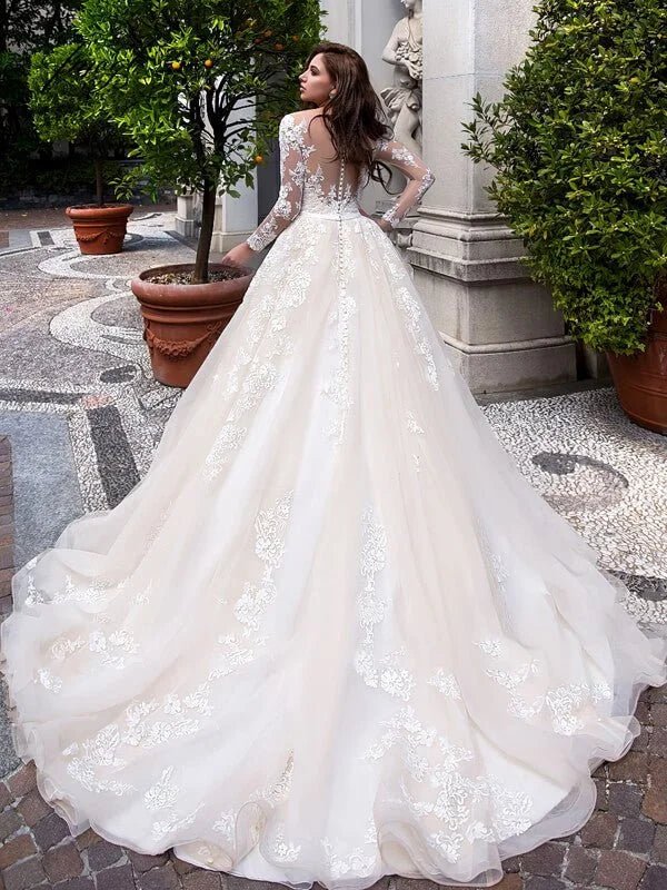 Robe de mariée manche longue - Photo 5