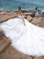 Robe de mariée plage chic - Détail du tissu