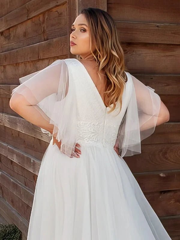 Robe de Mariée pour Femme Ronde 2019 - Détail du tissu