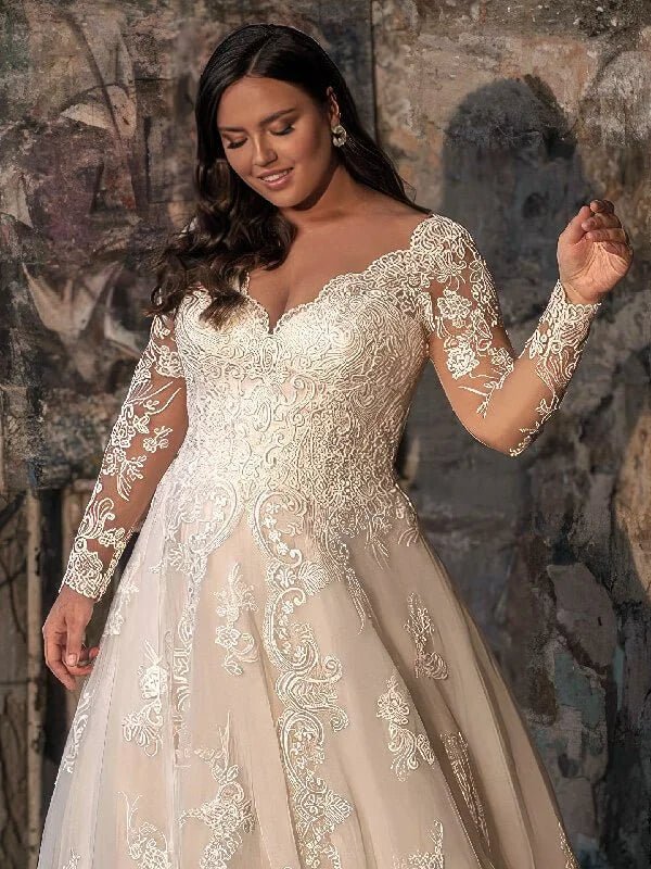 Robe de mariée pour femme ronde - Vue de dos