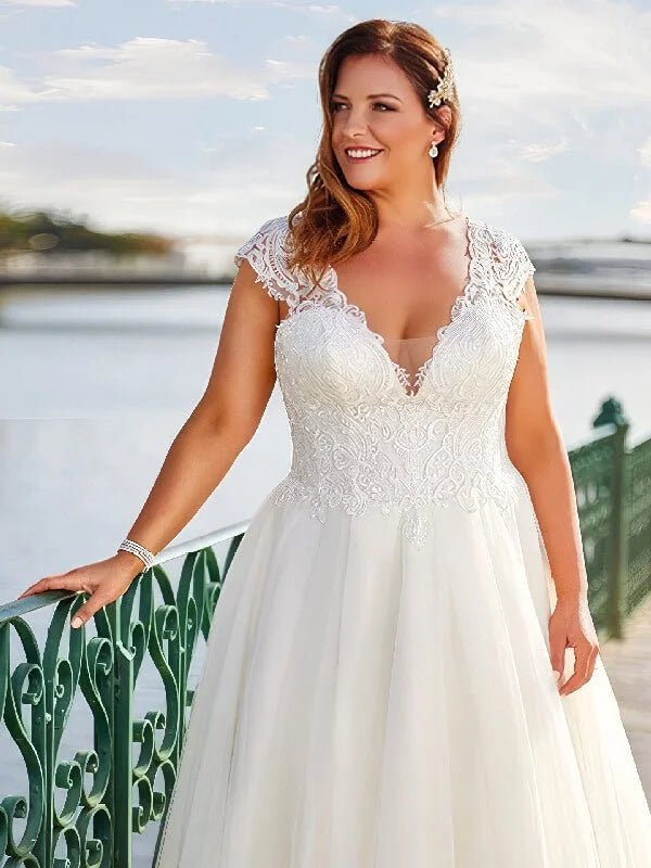 Robe de Mariée pour Femme Ronde de 50 ans - Vue de dos