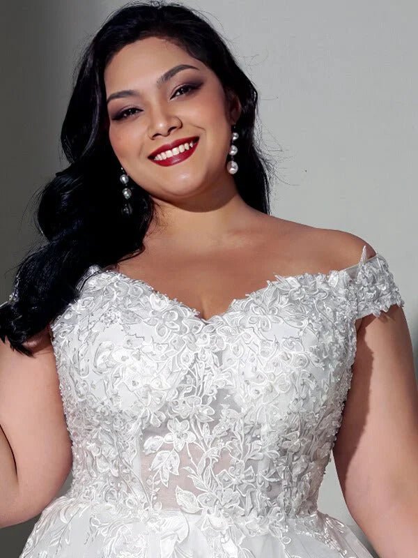 Robe de Mariée Taille Plus Dentelle - Détail du tissu