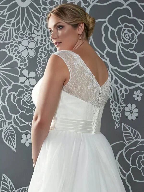 Robe de Mariée Vintage Grande Taille - Détail du tissu