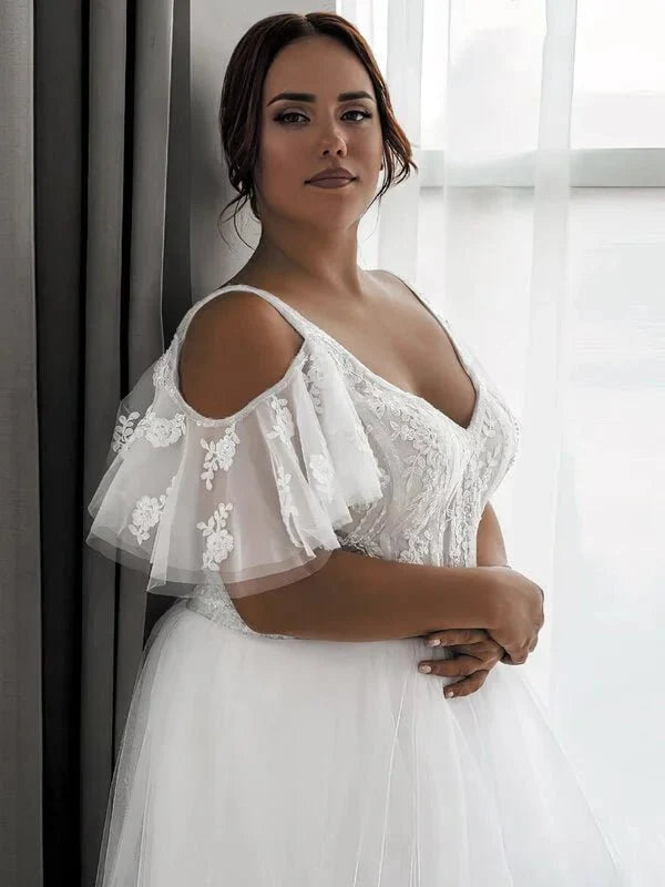 Robe Grande Taille pour Mariage, vue de dos, détails et finitions