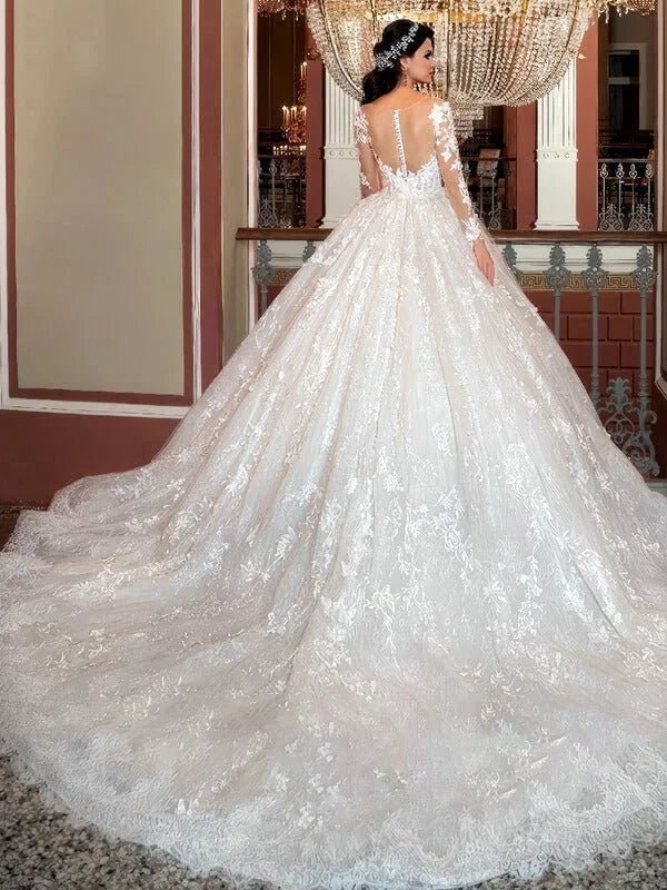 Robe Mariage Princesse Perlée - Vue de côté