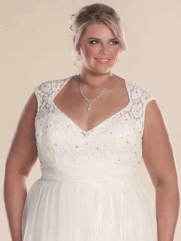 Robe Mariée Femme Ronde Grande Taille - Vue de dos