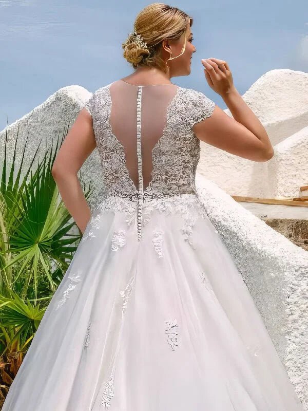 Robe Mariée Grande Taille Dentelle - Détail du tissu