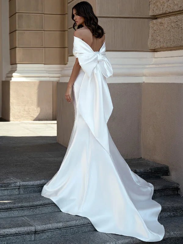 Robe Sirène Mariage Satin - Détail du tissu