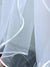 Voile de mariée à bordure fine - Vue de côté