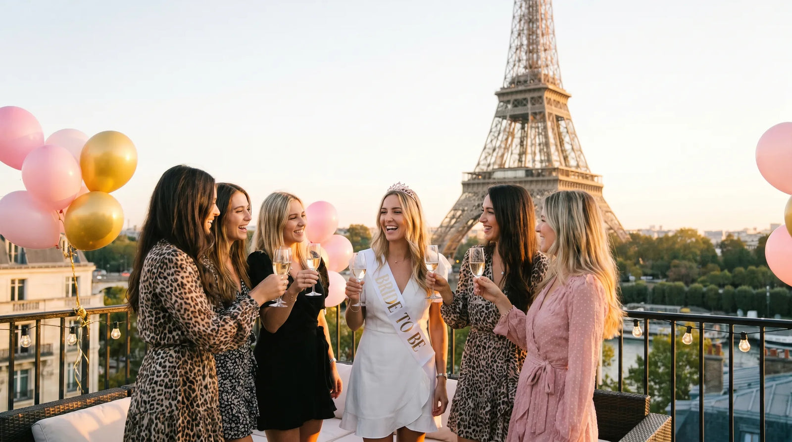 Enterrement vie jeune fille mariee amies champagne Paris rooftop