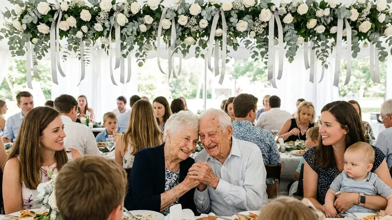 Grande fête de famille pour les noces de platine, 70 ans de mariage
