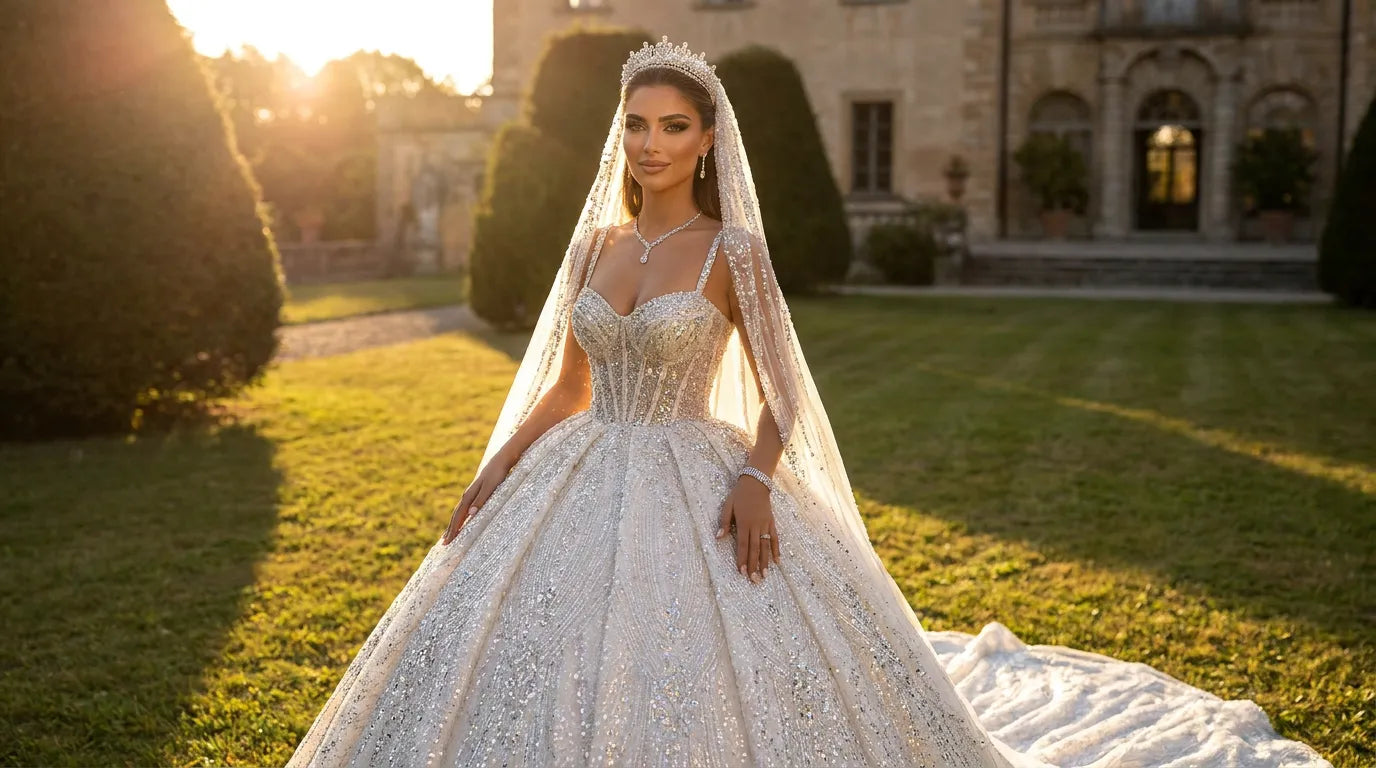 robe de mariée brillante