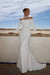 Robe de mariée sirène fluide, vue de face, robe de mariée hiver sur mesure