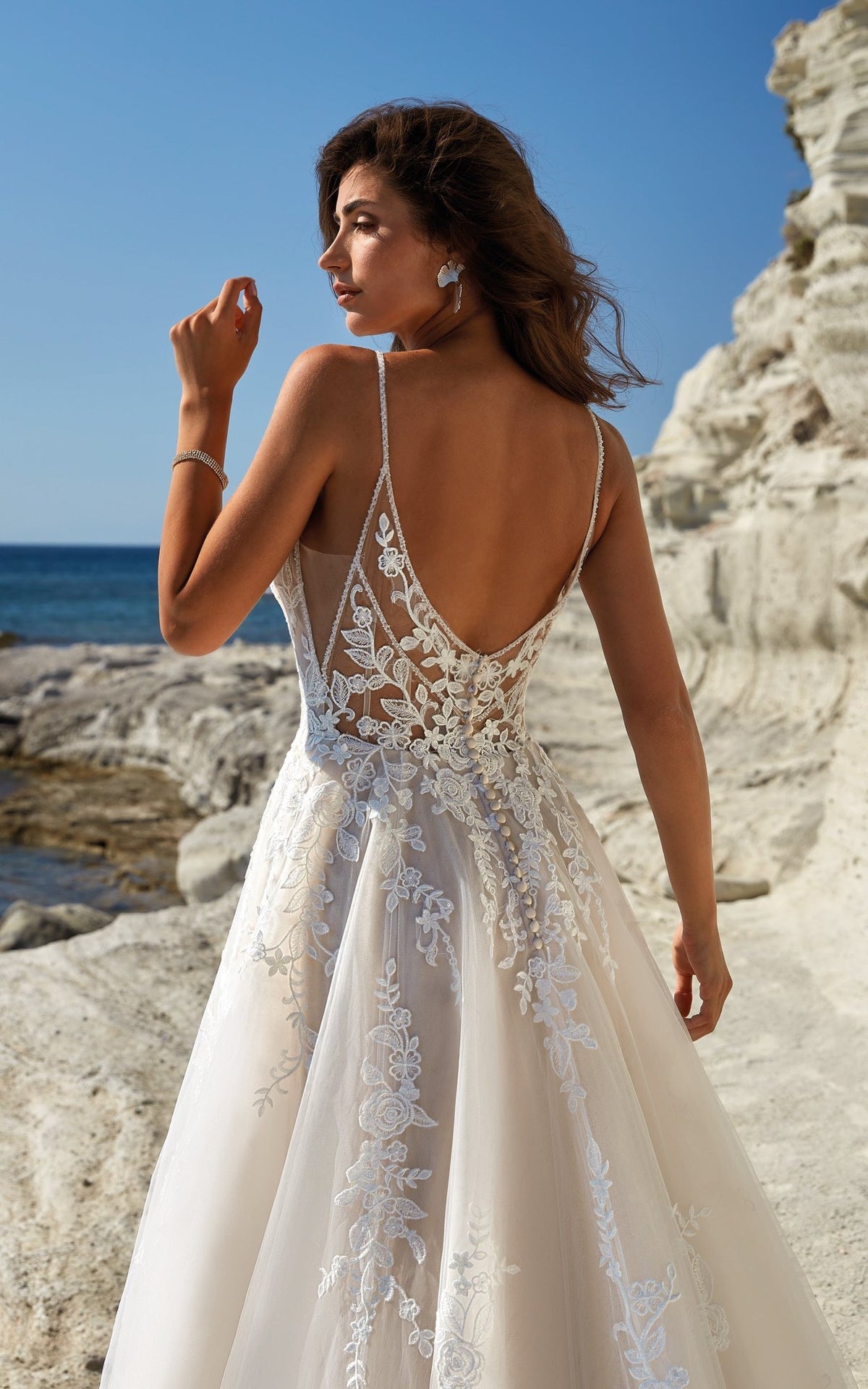 Robe de mariée dos nu bohème