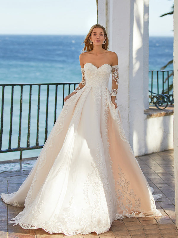 Robe de Mariage Princesse Épaules Dénudées