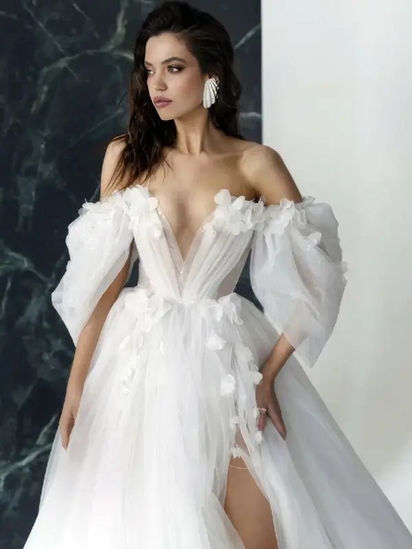 robe de mariée fleurie