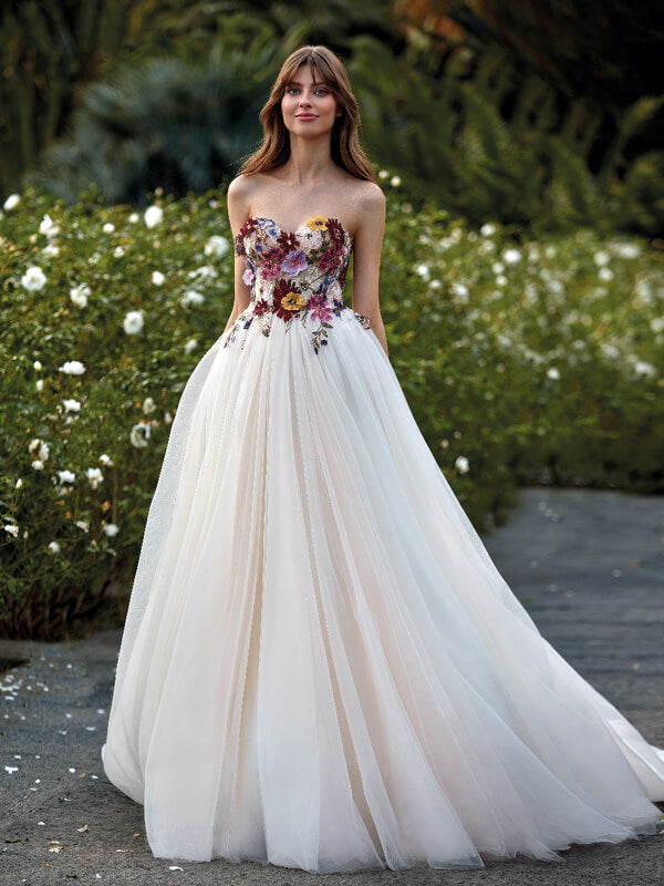 Robe de mariée à fleurs 3D | MARIAGE ÉTERNEL