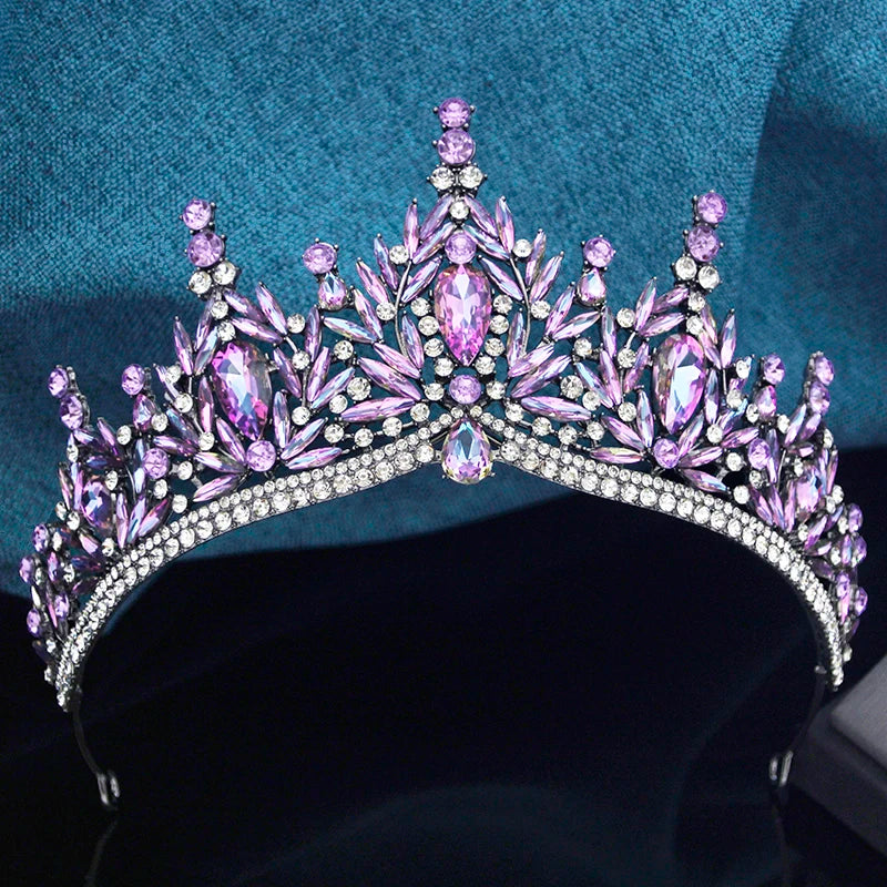 Couronne Mariage Baroque Isaure Violet Irisé