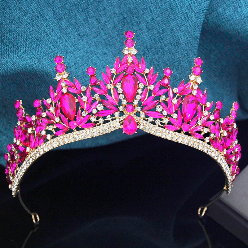 Couronne Mariage Baroque Isaure Rouge Rosé