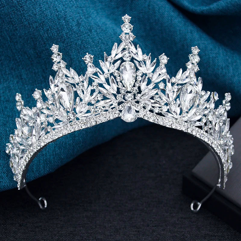 Couronne Mariage Baroque Isaure Argenté Blanc