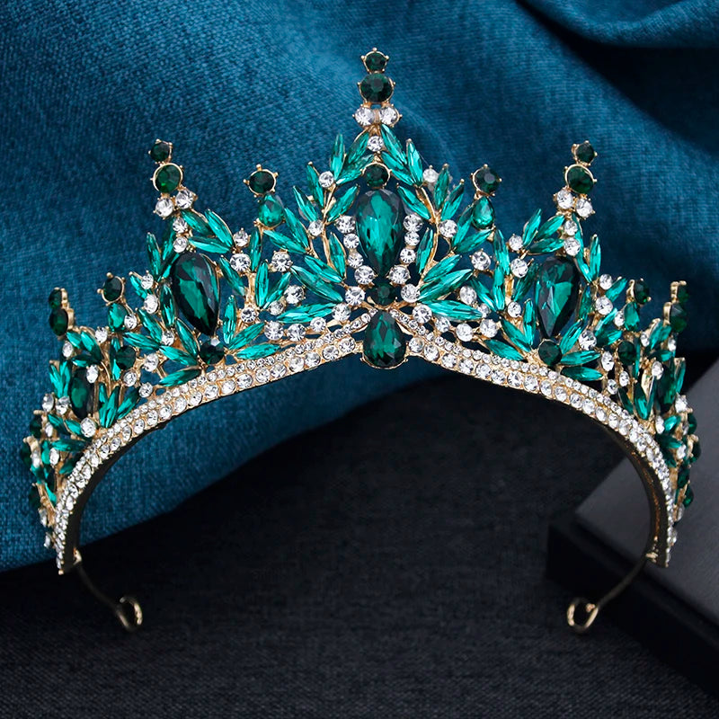 Couronne Mariage Baroque Isaure Doré Vert