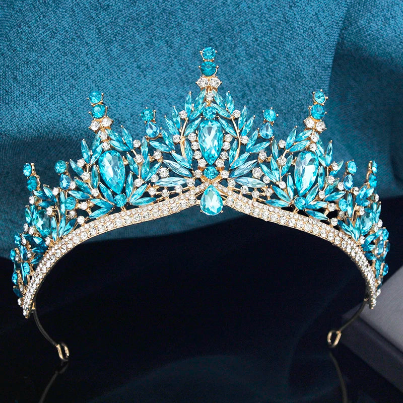 Couronne Mariage Baroque Isaure Bleu Ciel