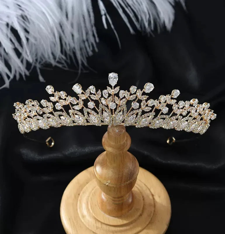 Diadème Doré Joséphine : accessoire de cheveux de mariée