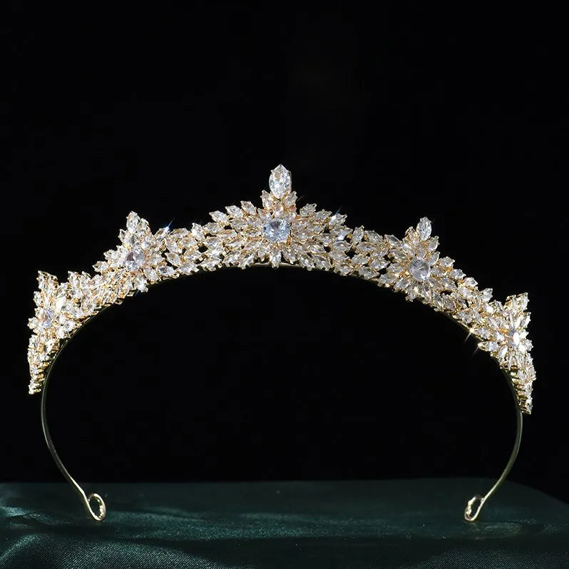 Diadème Doré Ophélie : accessoire de cheveux de mariée