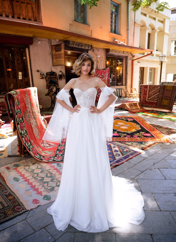 Robe de Mariée Bohème Fleurie