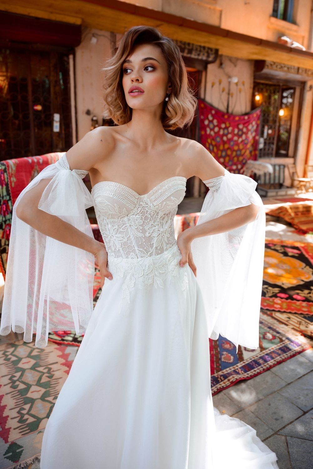 Robe de Mariée Bohème Fleurie