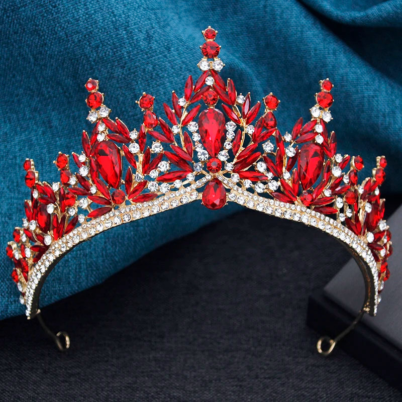 Couronne Mariage Baroque Isaure Doré Rouge